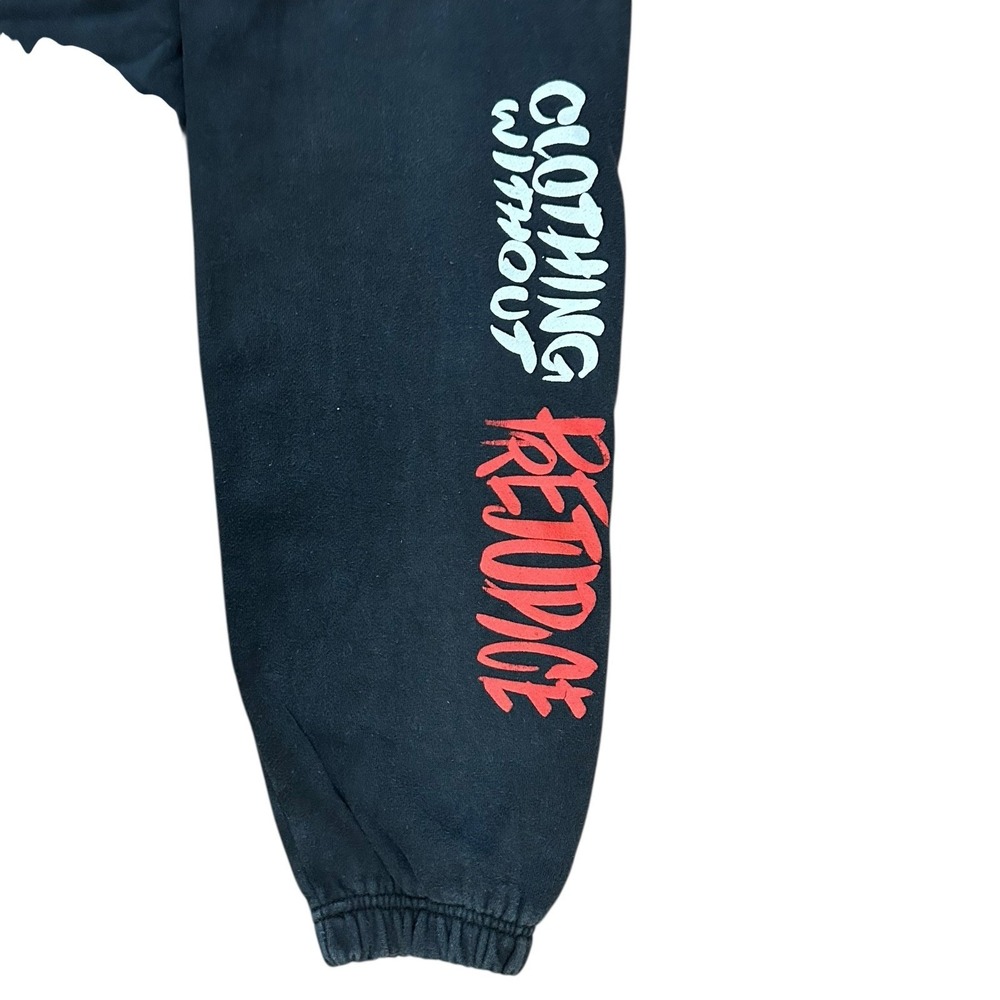Cross Colours Black Y2K Sweatpants Joggers Clothing Without Prejudice Size Large - Picture 3 of 12